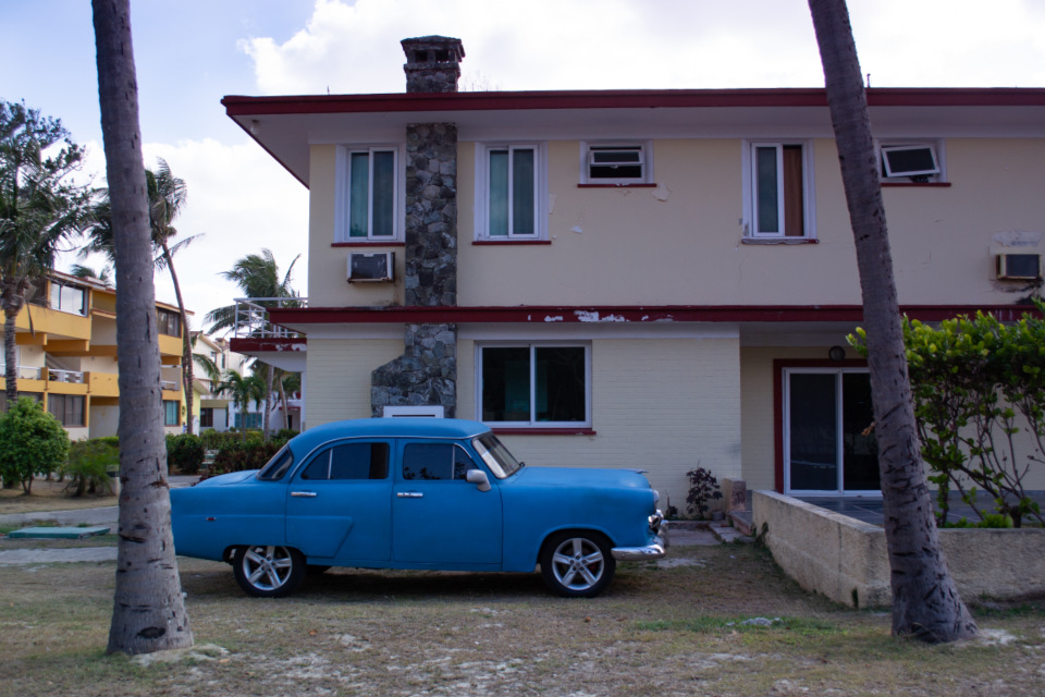 Blue sedan with a clean, straight bodyline